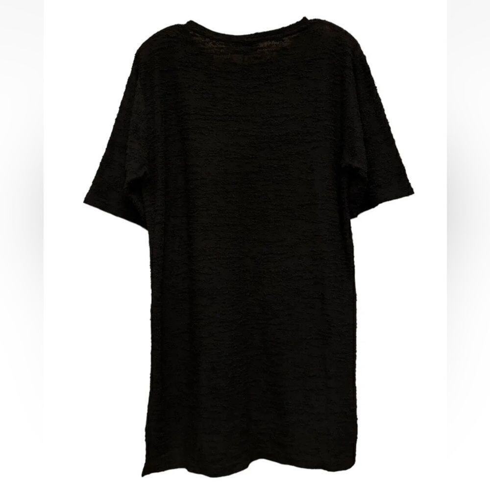 KEEPING NY EVERYWHERE KNYEW Shirt Mens Large Black Textured Designer Tee